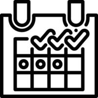 Calendar Icon symbol image for schedule or appointment vector