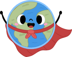 Superhero Earth Character Illustration png