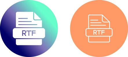 RTF Icon Design vector