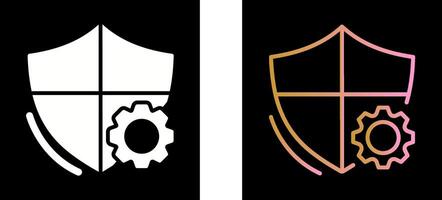 Shield Settings Icon Design vector