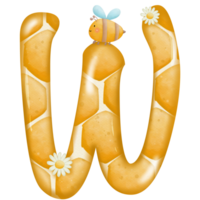 Alphabets honey watercolor clip art png