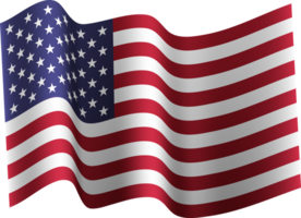 golvend vlag van Verenigde staten png