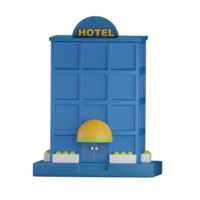 hotel ilustração 3d png