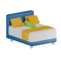 Bed 3D illustration png