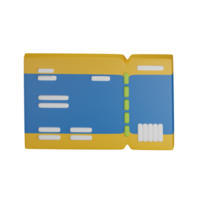 Boarding Pass 3D illustration png