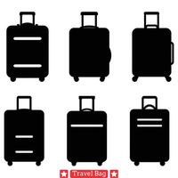 Travel in Trend Modern Silhouettes of Essential Bags vector