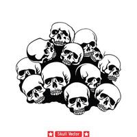 Intriguing Death Imagery Skulls as Symbols of Life vector