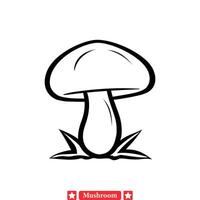 Wonderland Whispers Captivating Mushroom Set for Artistic Adventures vector