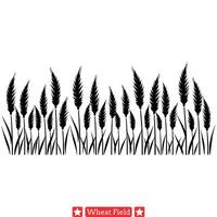 Wheat Whispers Gentle Wheat Field Graphics for Soft and Tender Art vector