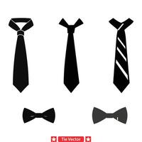 Contemporary Necktie Pack Urban Style Elements vector