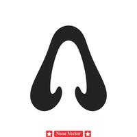 Versatile Nose Silhouette Collection Perfect for Graphic Designers vector