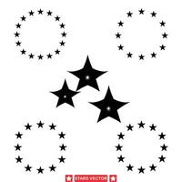 Heavenly Bodies Illuminate Your Projects with Star Silhouettes vector