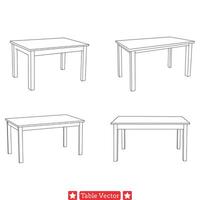 funcional mesa conjunto Perfecto para ilustraciones, infografía, y más vector