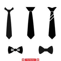 Designer Necktie Set High Resolution Artwork for Professionals vector