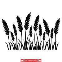 Golden Radiance Luminous Wheat Field Illustrations for Glowing Designs vector