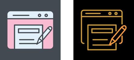 Blog Template Icon Design vector