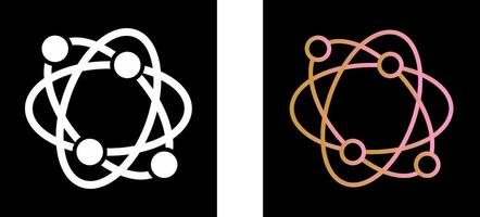 Atomic Structure Icon Design vector