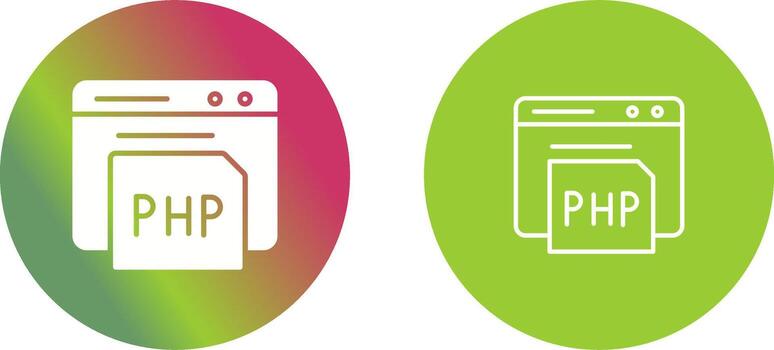 PHP Icon Design vector