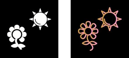 Flower in sunlight Icon Design vector