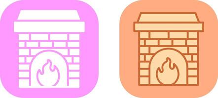 Fireplace Icon Design vector