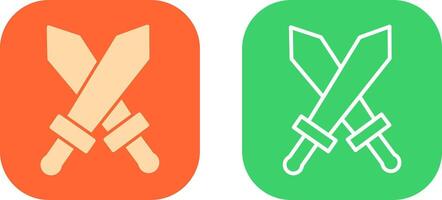 Two Swords Icon Design vector