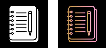 Notebook And Pen Icon Design vector