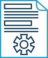 Project Management Line Blue Two Color Icon vector