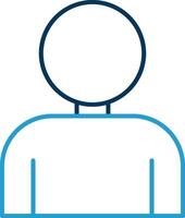 User Line Blue Two Color Icon vector