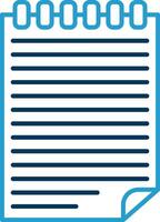 Accounting Line Blue Two Color Icon vector