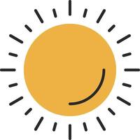 Sun Skined Filled Icon vector