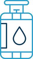 Gas Cylinder Line Blue Two Color Icon vector