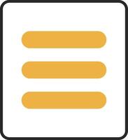 Menu Skined Filled Icon vector