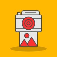 Camera Filled Shadow Icon vector