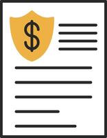 Insurance Skined Filled Icon vector