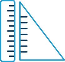 Geometry Line Blue Two Color Icon vector