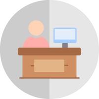 Cashier Flat Scale Icon vector