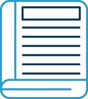 Book Line Blue Two Color Icon vector