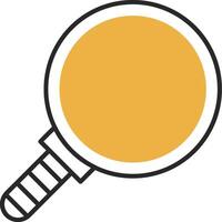 Magnifying,Glass Skined Filled Icon vector