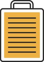 Clipboard Skined Filled Icon vector