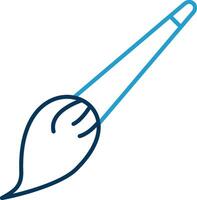 Brush Line Blue Two Color Icon vector