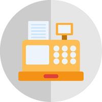 Cash Register Flat Scale Icon vector