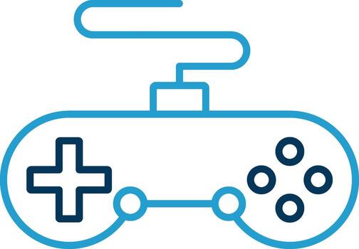 Controllers Line Blue Two Color Icon vector