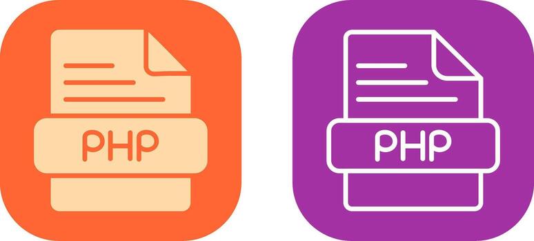 PHP Icon Design vector
