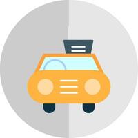 Electric Car Flat Scale Icon vector