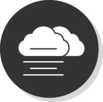 Mist Glyph Grey Circle Icon vector
