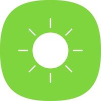 Sun Glyph Curve Icon vector