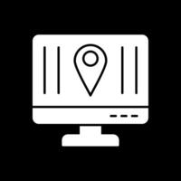 Location Glyph Inverted Icon vector