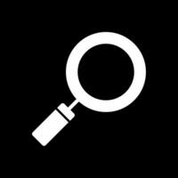 Magnifying Glass Glyph Inverted Icon vector