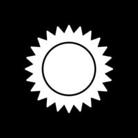 Sun Glyph Inverted Icon vector