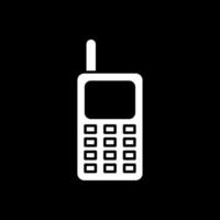 Walkie Talkie Glyph Inverted Icon vector